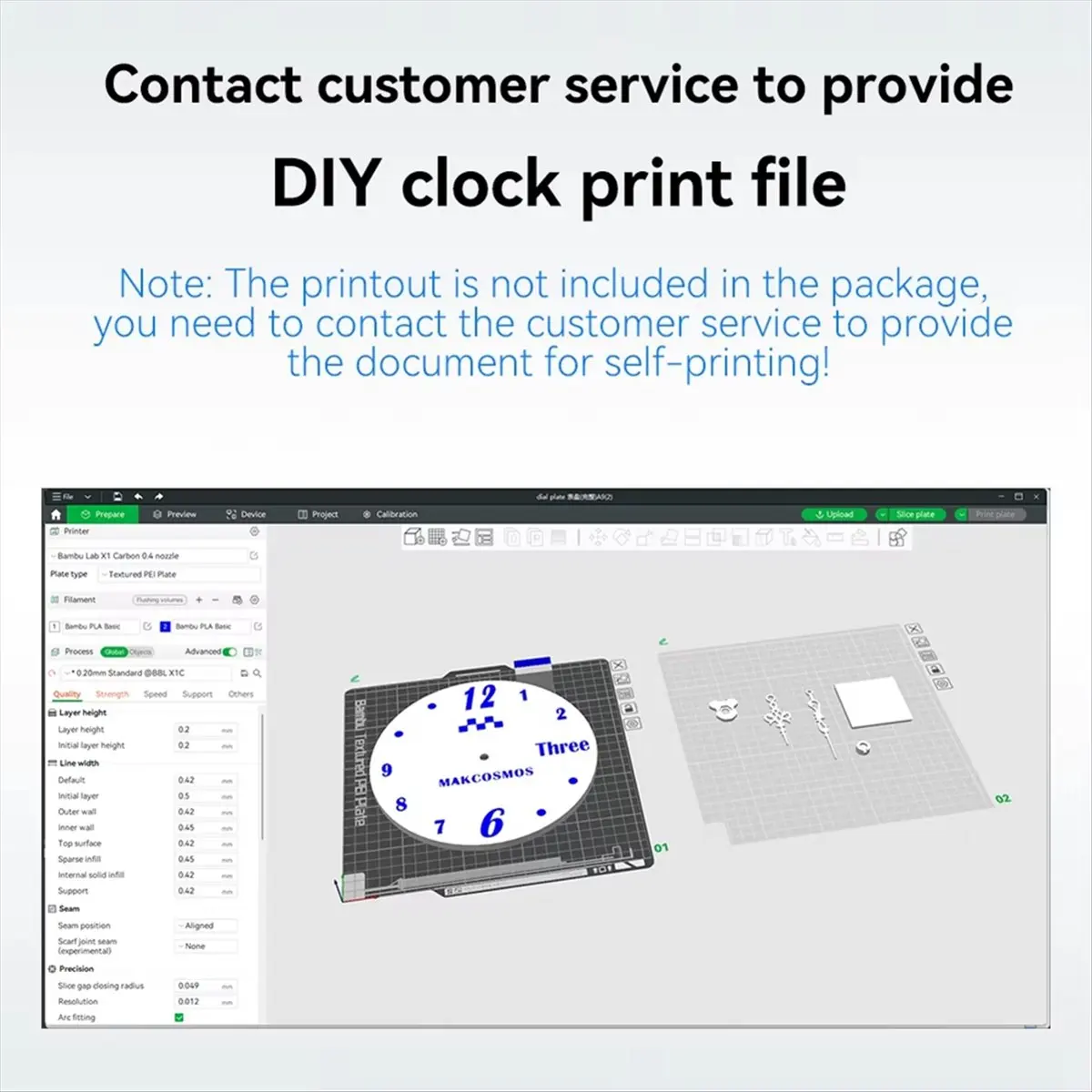 

(B63C) Набор для самостоятельной сборки 3D-часов: компоненты для 3D-принтера, ультратихий циферблат, подарок для любителей 3D-печати
