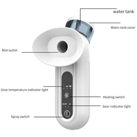 Portable Eye Mist Steamer Heated Eye Mask Multi-Function Eye Moisturizing Steamer 3 Adjustable Temp 2 Mist Modes for Stye Relief