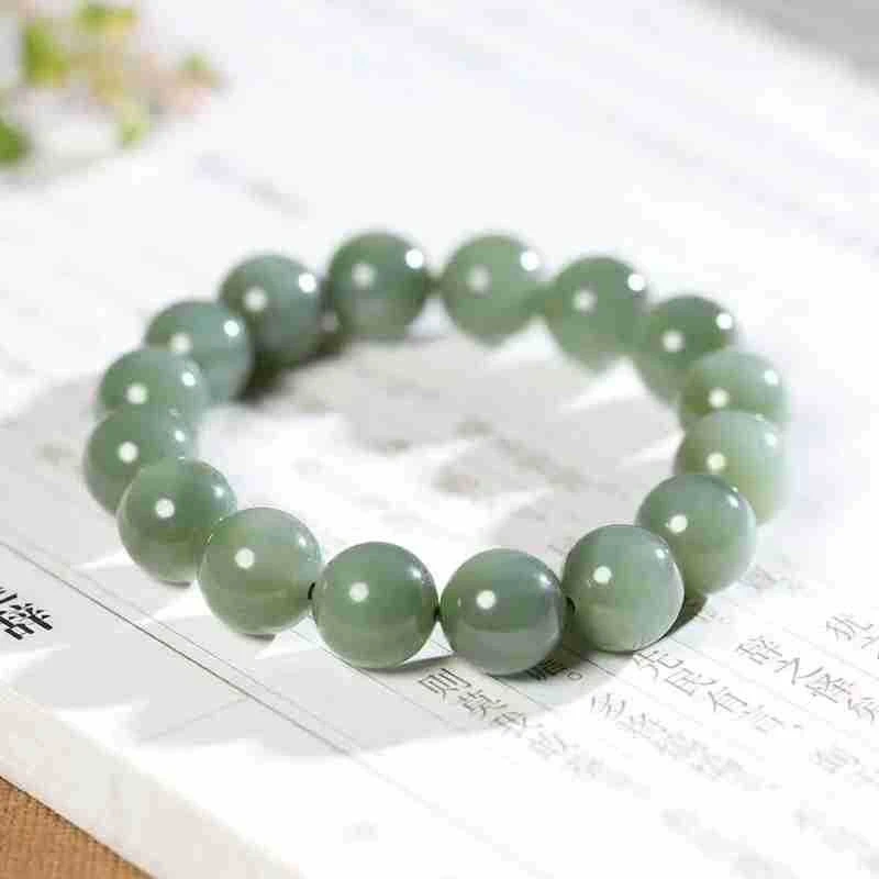 

Chain, Natural Hotan , Old Material, Jade ,'s Eye Bracelet Women, Plain Beads
