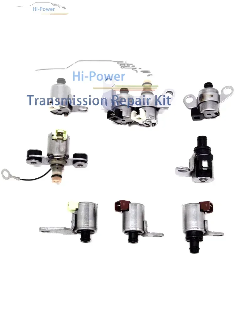 JF506E 5F31 09A for JATCO Transmission Shift Solenoid Gearbox Kit Set 9PCS  for for Nissan Mitsu Mazda Rover Volkswagen