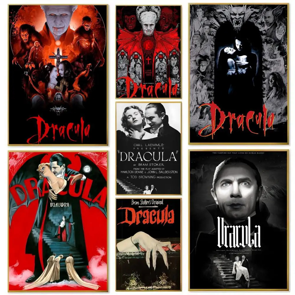 الرجعية الرهيبة الفيلم دراكولا اللوحة الخط شخصية الفضاء قماش المشارك جدار جدارية الفن صور لغرفة ديكور المنزل #5