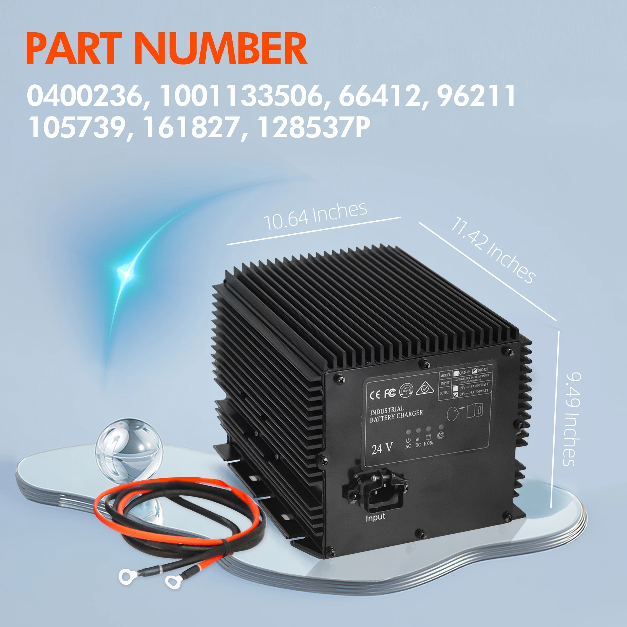 

24B-24V 25A Battery Charger 105739 96211 For Genie Skyjack JLG Scissor Lift Signet Replaces HB600 161827 128537