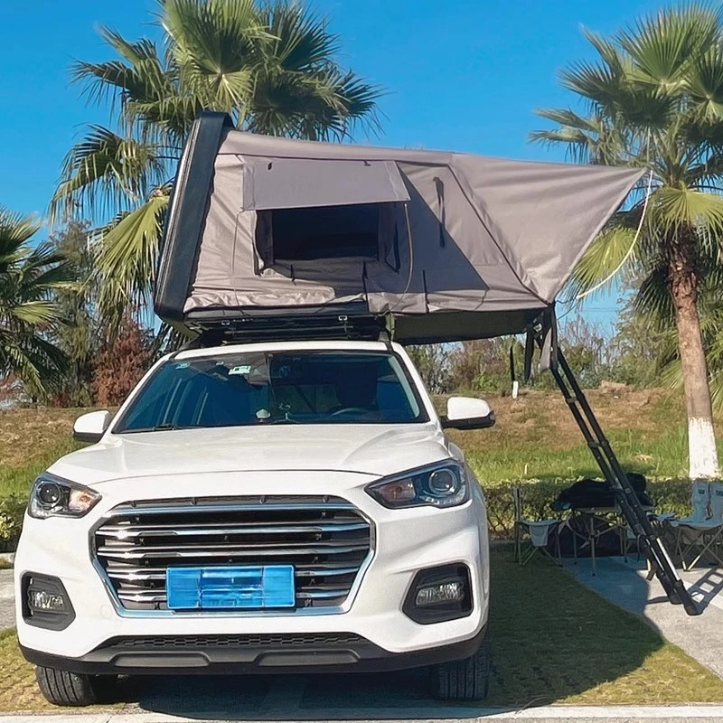 

Pop up family camping tent for 3-4 people, hard shell outdoor use, automatic onshore aluminum roof tent