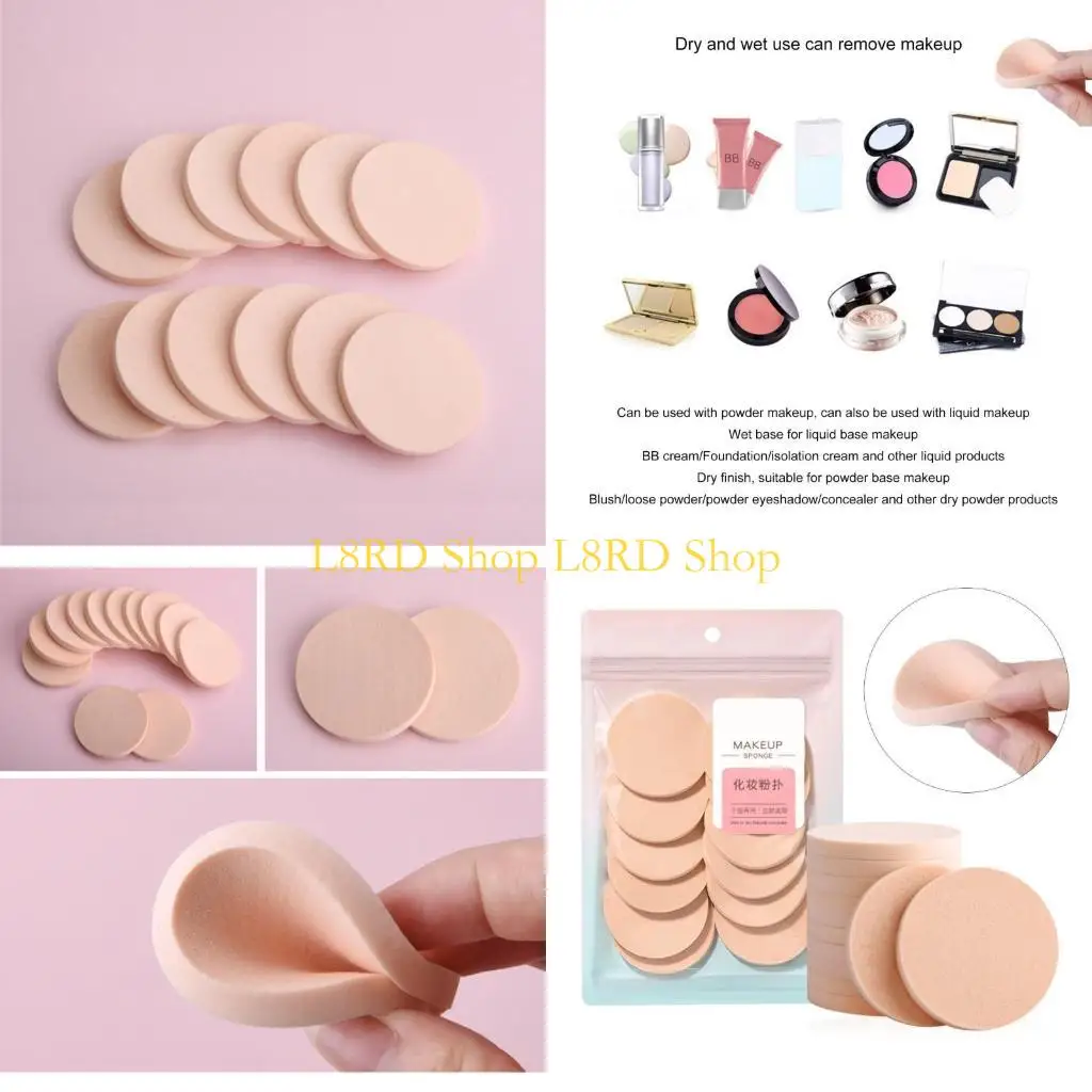 

L8RD 12 шт. профессиональные спонжи для макияжа, мягкие аппликаторы, пенопластовые спонжи, компактные спонжи для лица, спонжи