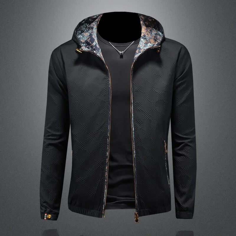 

High-End Luxury Printed Hoodie Jaet Men's plus Size Slim Fit Trendy Brand Spring New Sle Polyester Nylon Cosite Fiber