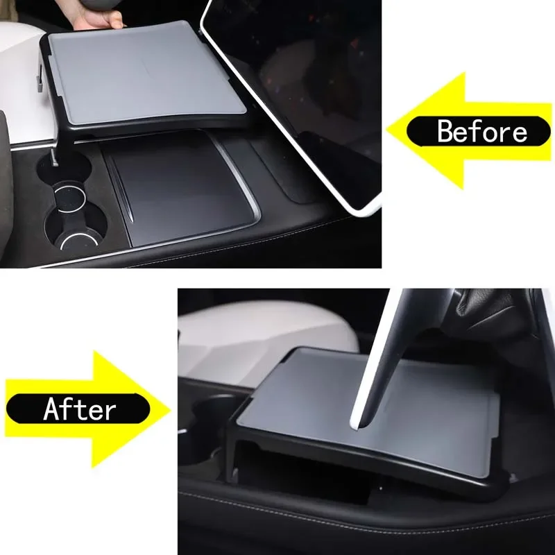 For Tesla Model 3/Y car styling car central control portable dinner plate small table car interior modification accessories