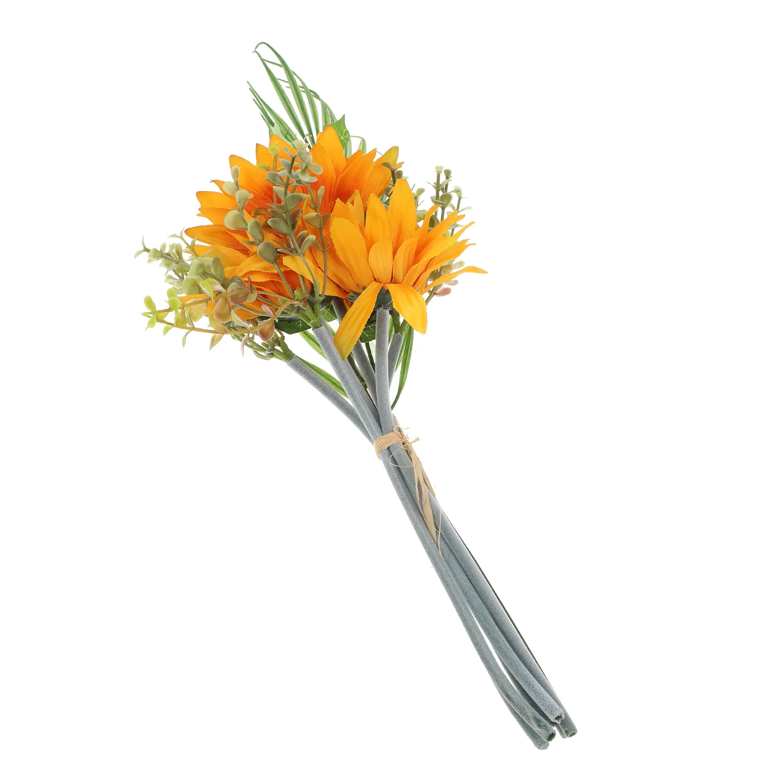 

Simulated Sunflower Bouquet Realistic Fake Flowers Artificial Indoor Faux Yellow for Decoration Stems Bridesmaid
