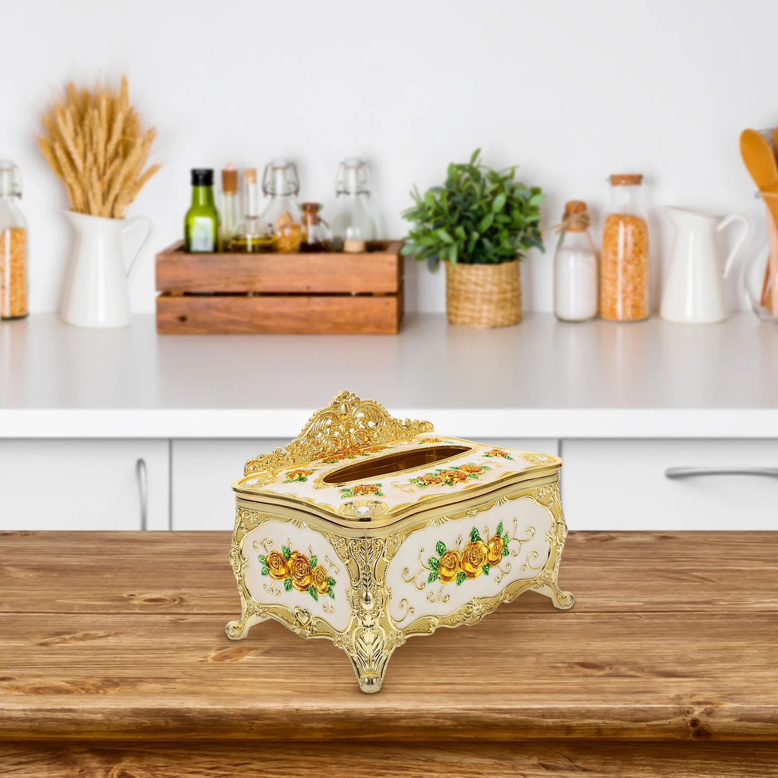 

Tissue Box Paper Organizer Napkin Holder Retro Style Dispenser Case For Home Office Car Hotel Premium Plastic Storage Solution