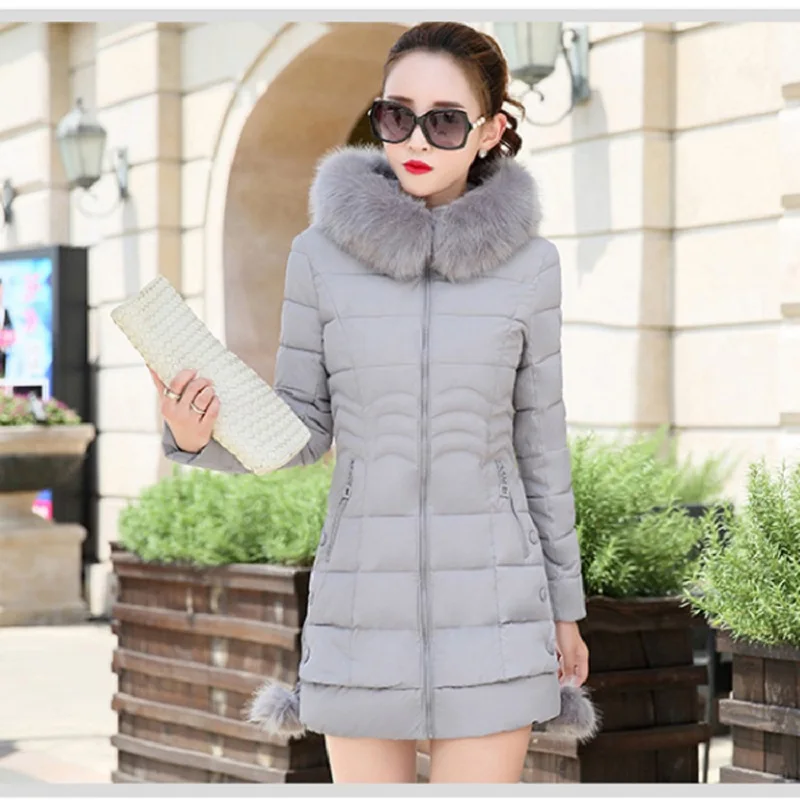 2024 New Women Hot Sale Hooded Zip Down Padded Jacket Women Winter Warm Thick Cotton Coat Korean Loose  Plus Size 4XL Long Parka