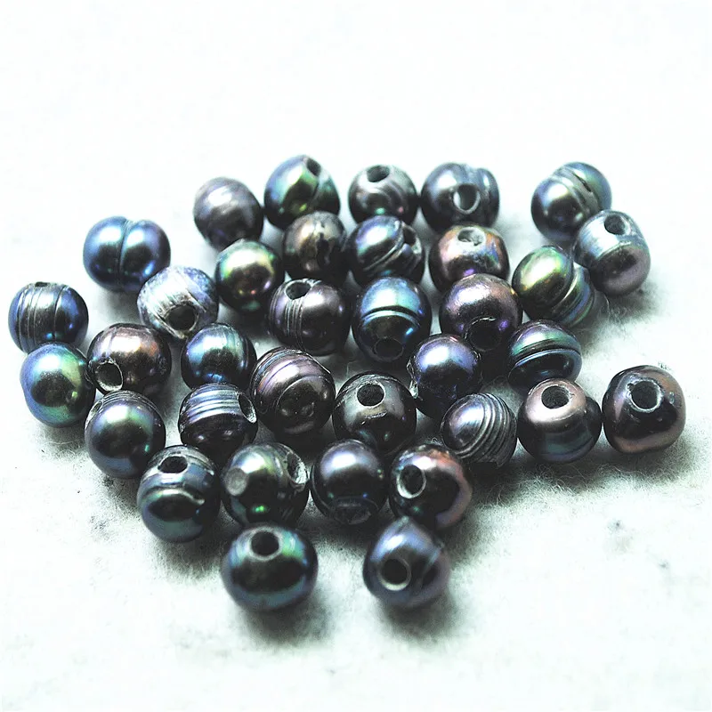 10PCS 11-12MM Natural Cultured Freshwater Pearl 3.50MM Hole Loose Beads For Women Bracelets Making Top Fashions