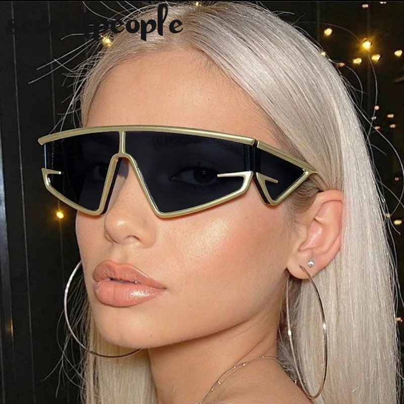 

Vintage Y2K Punk Irregular Sunglasses Women 2025 Luxury Brand Trendy Windproof Shield Steampunk Sun Glasses Cycling Shades UV400
