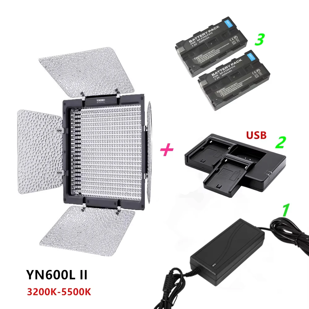

YONGNUO YN600LII светодиодная панель 3200K-5600K фотосъемки для макияжа YouTube Vlog ins видеосвет с беспроводным удаленным приложением