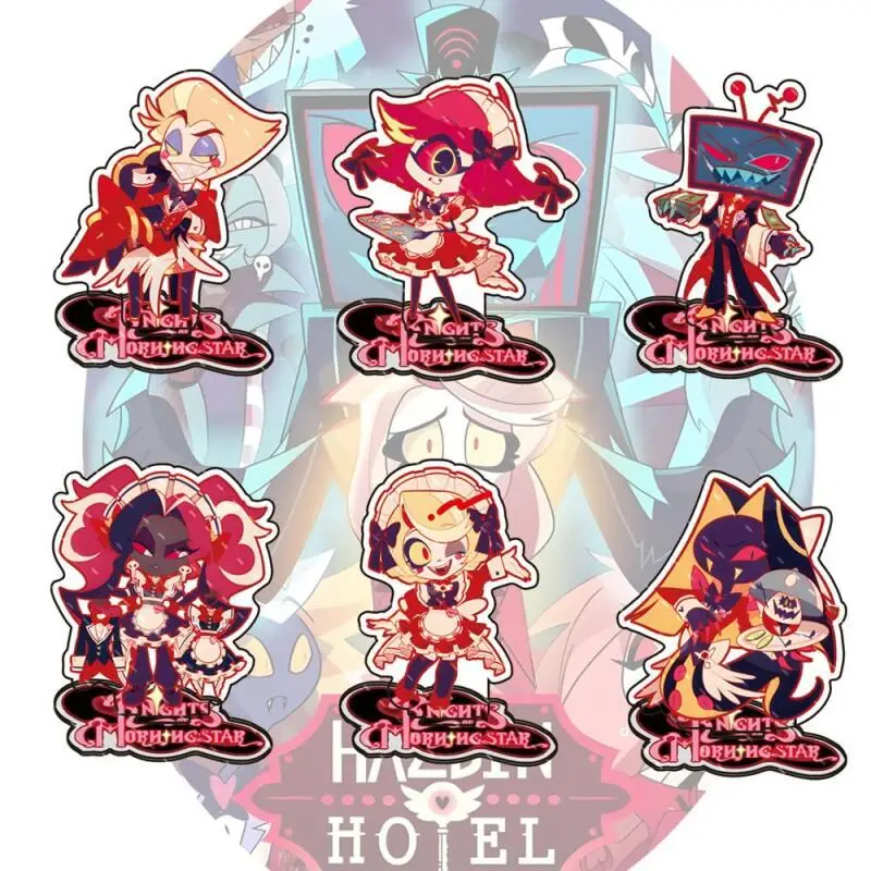 Standee for Acrylic Hazbin Hotel Vox Lucifer Niffty Velvette Anime Cartoon DIY Collection Toys Gift for Friend Birthday Gift
