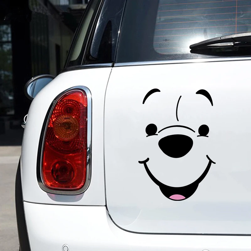 Winnie the Pooh Face Sticker Vinyl Art Decals For Cup Glass Water Bottle Decoration Cute Cartoon Sticker Laptop Car Window Decor