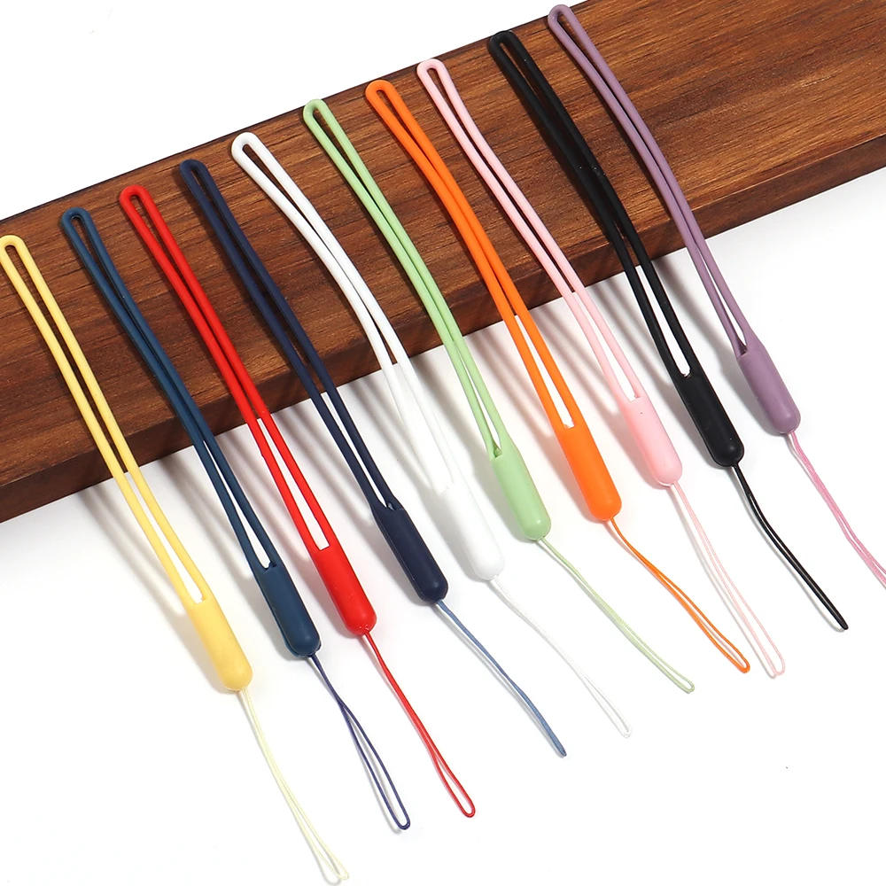 10 Stück Silikon-Handgelenkschlaufen, bunte Schlüsselbänder für Handys, Kameras, Schlüssel, Schlüsselanhänger, Hängeseile – Detail 4