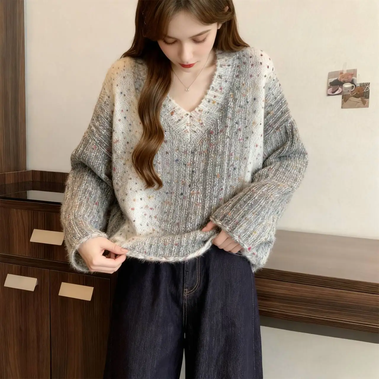 Sweaters Jumpers Pullovers Women Long Merino Effortless Layering Regular BF Y2K OL Professional Work Business Commute Autumn Fit