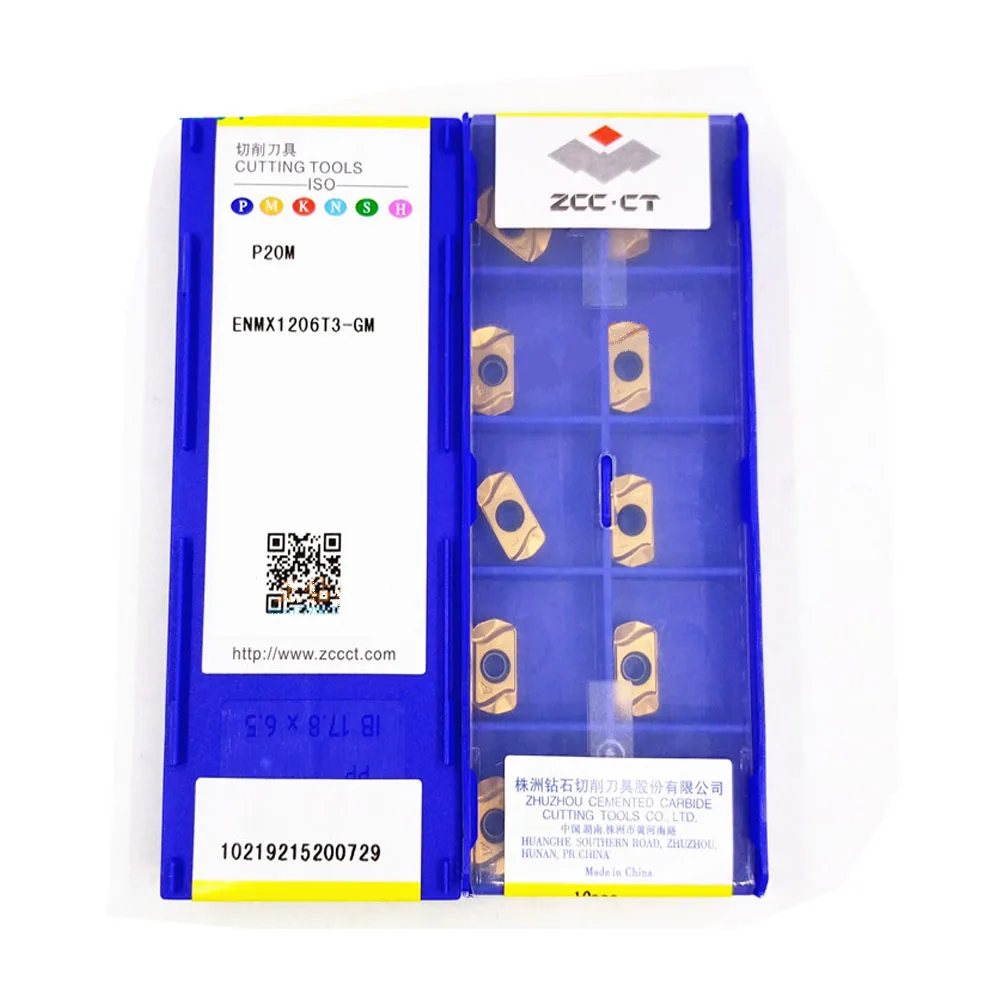 Original ENMX1206T3-GM P20M Mesin Bubut CNC เครื่องมือตัดสูง Feed คาร์ไบด์มิลลิ่งแทรกเปลี่ยน LNMU0303