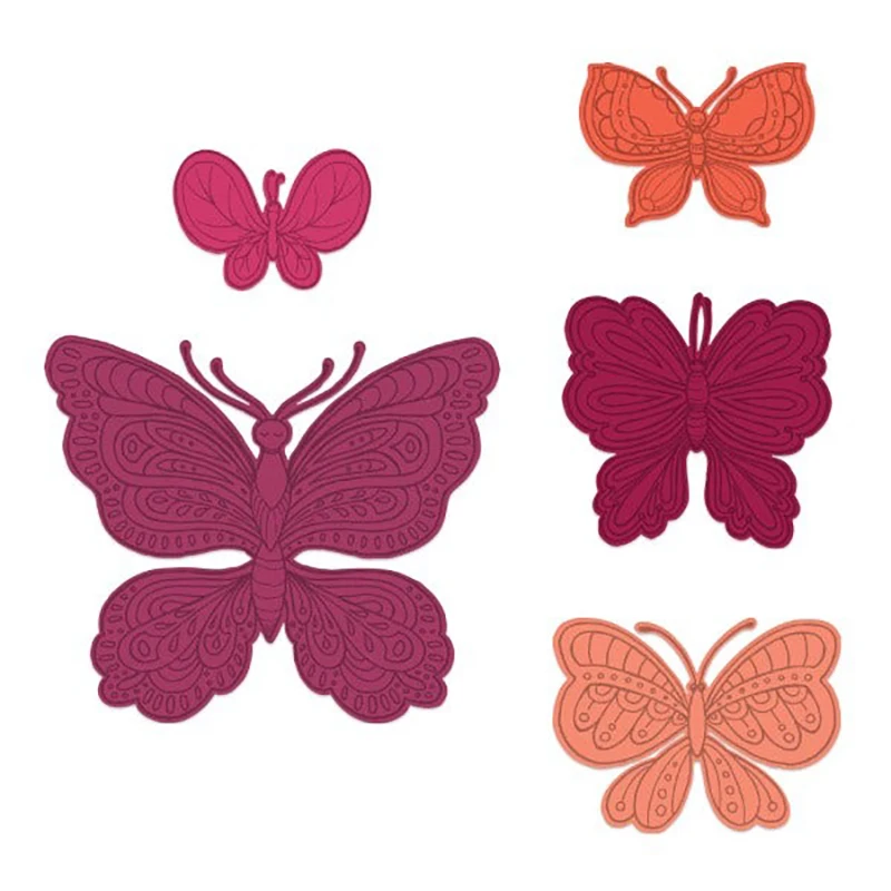 Fan-shaped Outline of Large Butterfly Dies Scrapbook Diary Decoration Stencil Embossing Template DIY Greeting Card Handmade