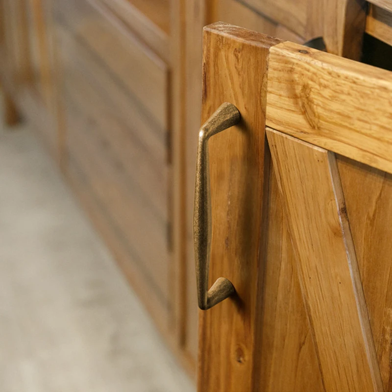 Antique Bronze Vintage Kitchen Dresser Cabinet Handles Simple Light Luxury Wardrobe Drawer Pulls for Cabinet Doors Furniture