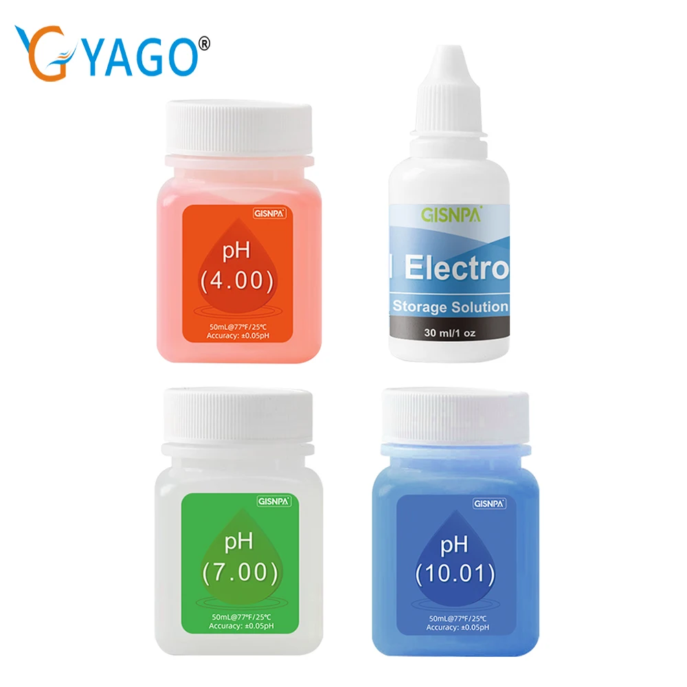 Meter Calibration Solution ph Eletrodo de Enchimento Tampão de Vidro Líquido Descartável Tph01131 Pcs de 30 ml ph