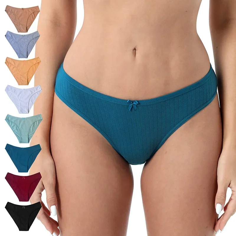 1pcs Women Panties Sexy Underwear Student CuteMid-Waisted Briefs Female Ventilation Soft Cotton Large Size Women\'s Underpants