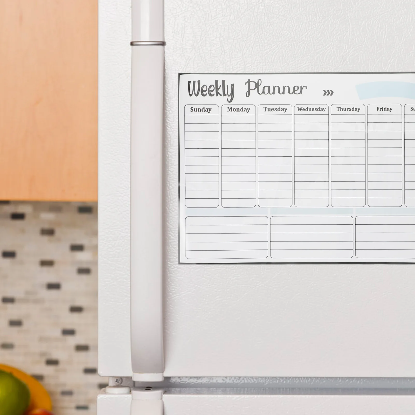 Magnetic Calendar Message Board Erase Whiteboard Planner for Refrigerator Weekly Schedule Grocery List Fridge Notice Board