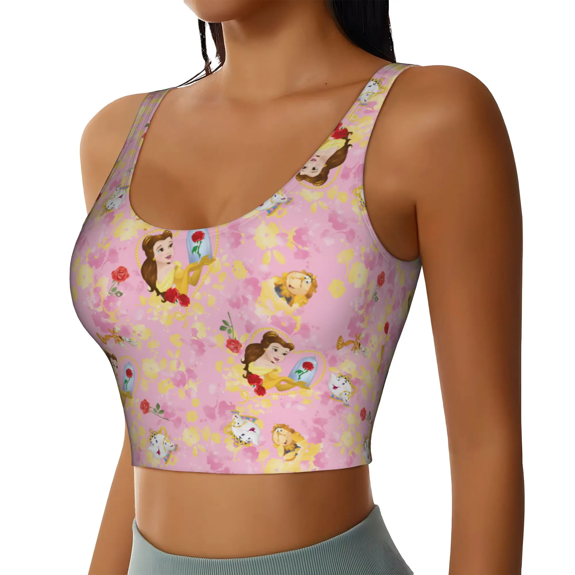 Custom High Impact Beautys Beasts Mangas Hot Sports Bra for Women Cartoon Gym Workout Yoga Crop Top