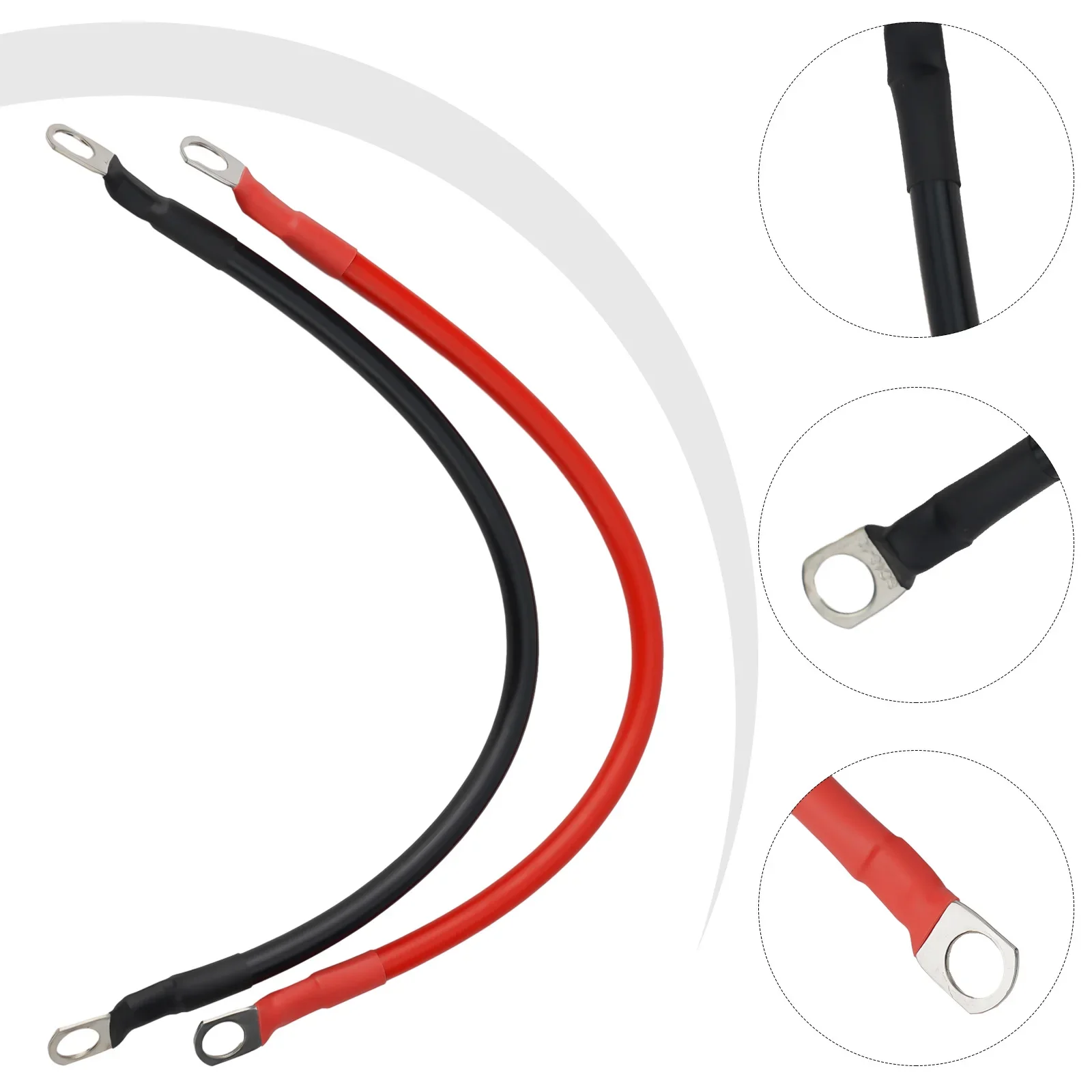 RV Wiring Battery Cables Resilient and Long Lasting Resin & Copper Comes in Pair 30cm 12V 100 A Offers Quick Installation