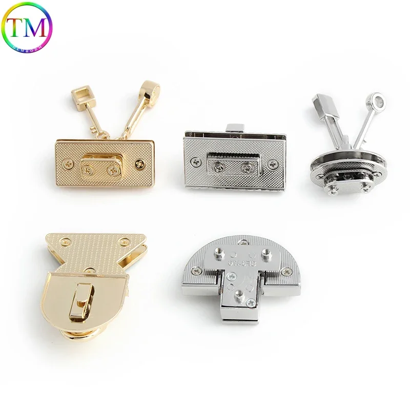 Metal Clasp Twist Locks Rectangle Flip Locks For Handbags Shoulder Bags Purse Woman Diy Leather Bag Craft Hardware Accessories