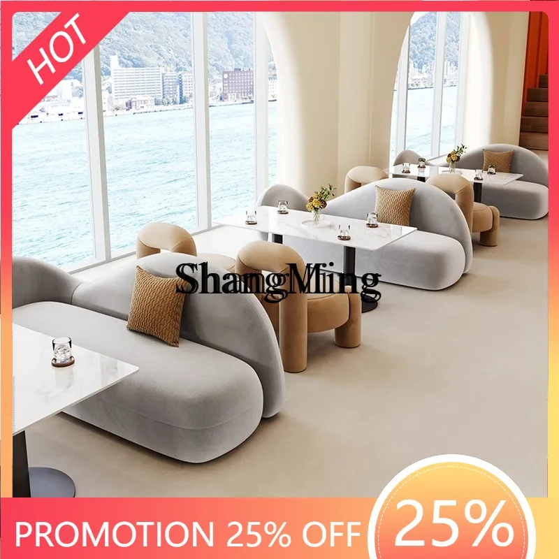 FG Cafe Sofa Card Seat Sofa Rest Area Reception and Negotiation Restaurant Tea House Milk Tea Shop Tables and Chairs