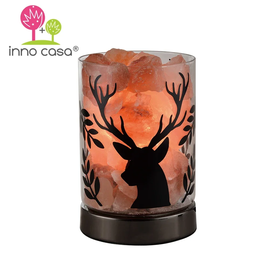 CE Listed Round Shape Salt Lamp With Butterfly Logo