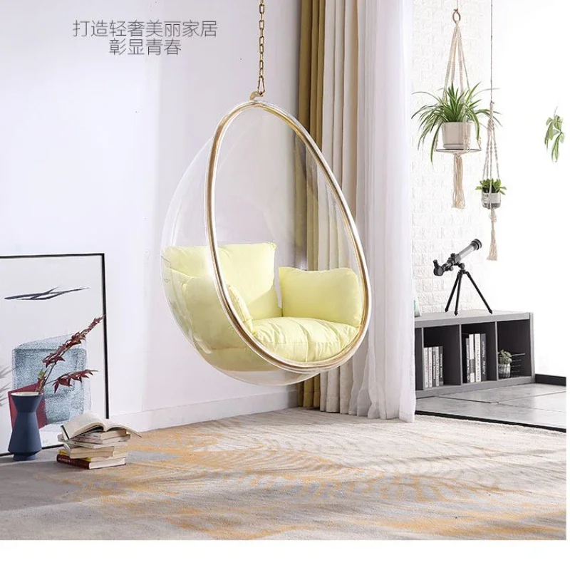 Hanging Chair Hemisphere Hanging Space Bubble Chair Indoor Egg shape Basket Household Outdoor Swing Balcony Lazy Chaise Lounge