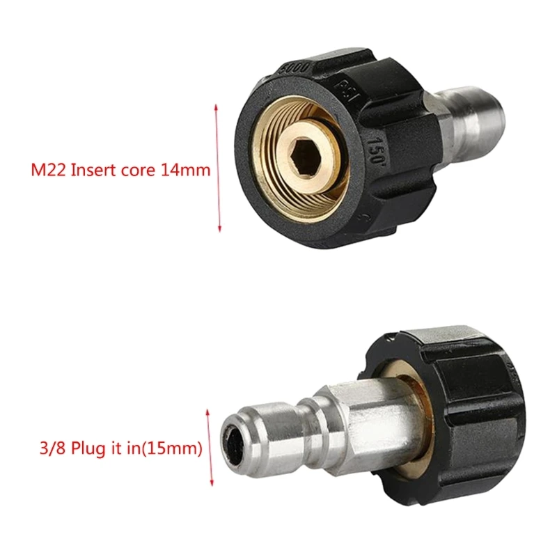 M22 14mm Quick Connector Pressure Washer Adapter Car Washing Garden Hose Tools Dropship