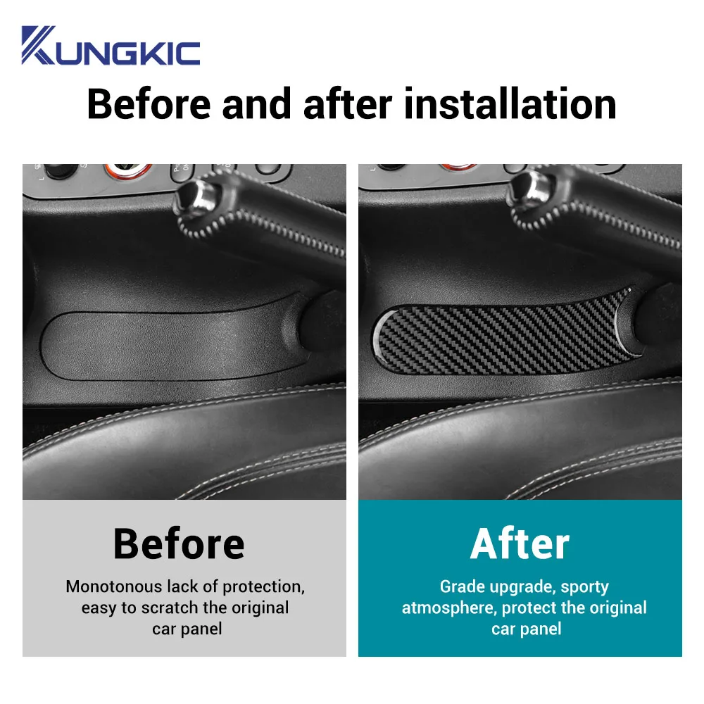 ملصق لوحة فرامل اليد للسيارة Seat León Leon MK2 1P 2005 2006 2007 2008 2009 2010 2011 2012 مصنوع من ألياف الكربون الناعمة الحقيقية #4