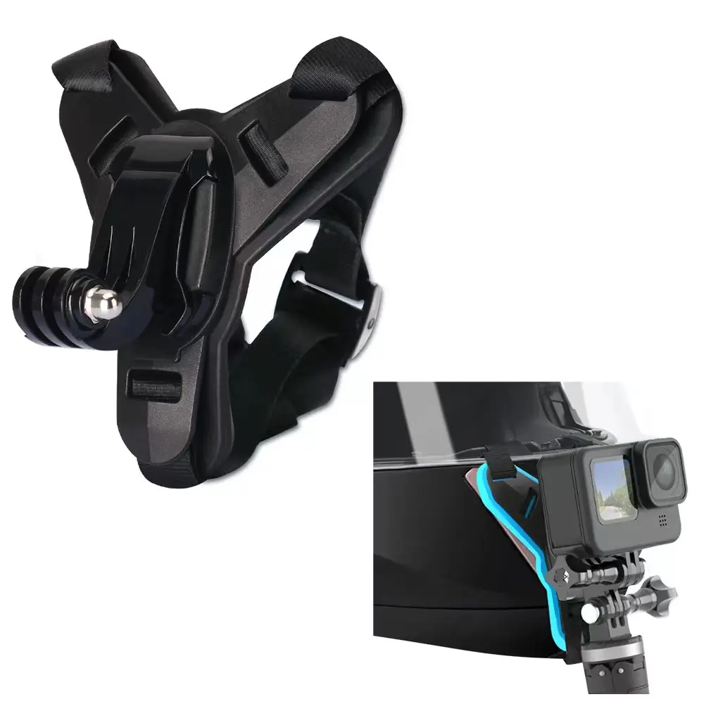 DuoDton Motorcycle Helmet Chin Mount for GoPro Hero 11 10 9 8 7 6 Action Sports Camera Holder Motorcycle Stander GOPRO Accessory
