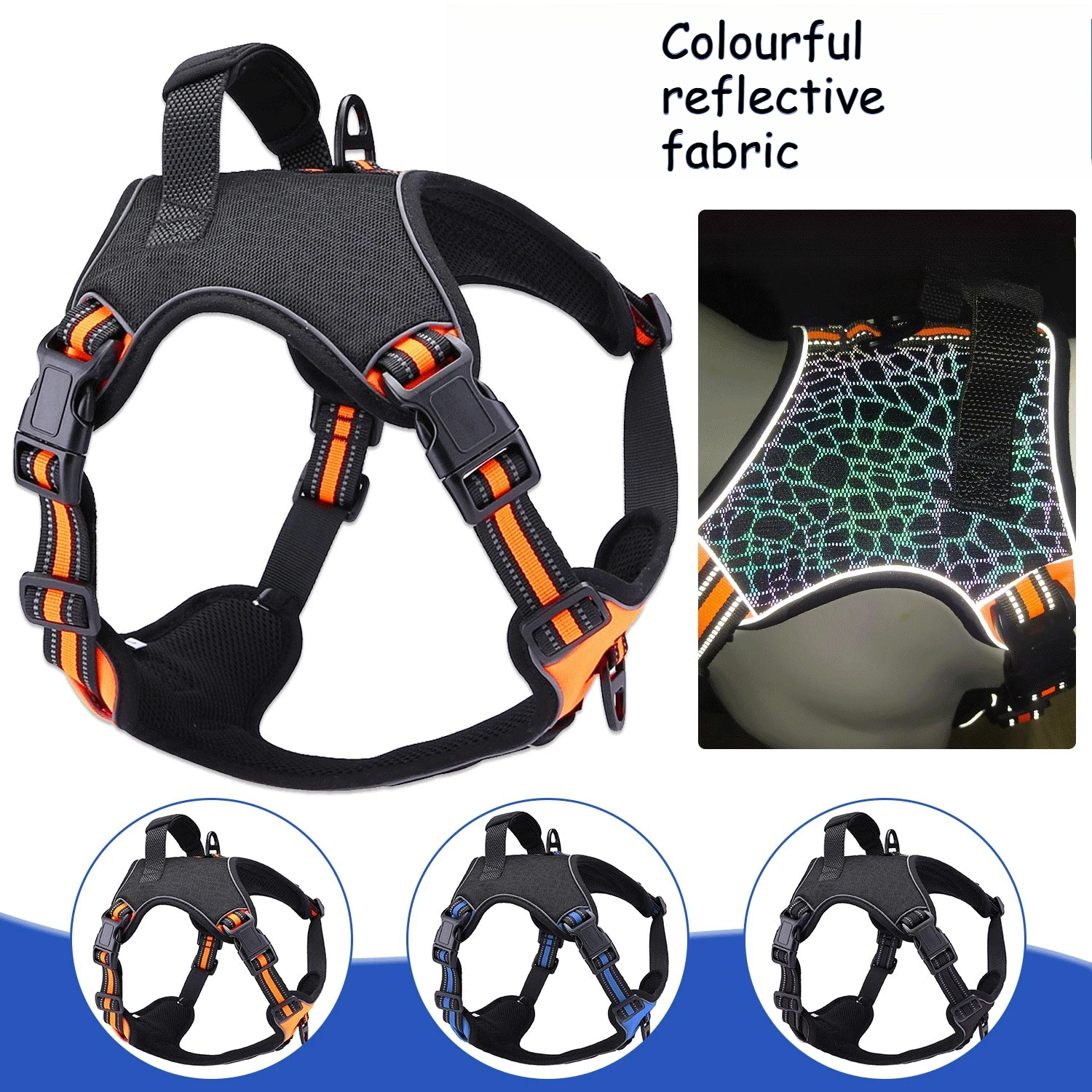 

Pet Products Reflective Chest Strap Traction Rope Medium and Large Dogs Tactical Explosion Proof Dog Chest Strap