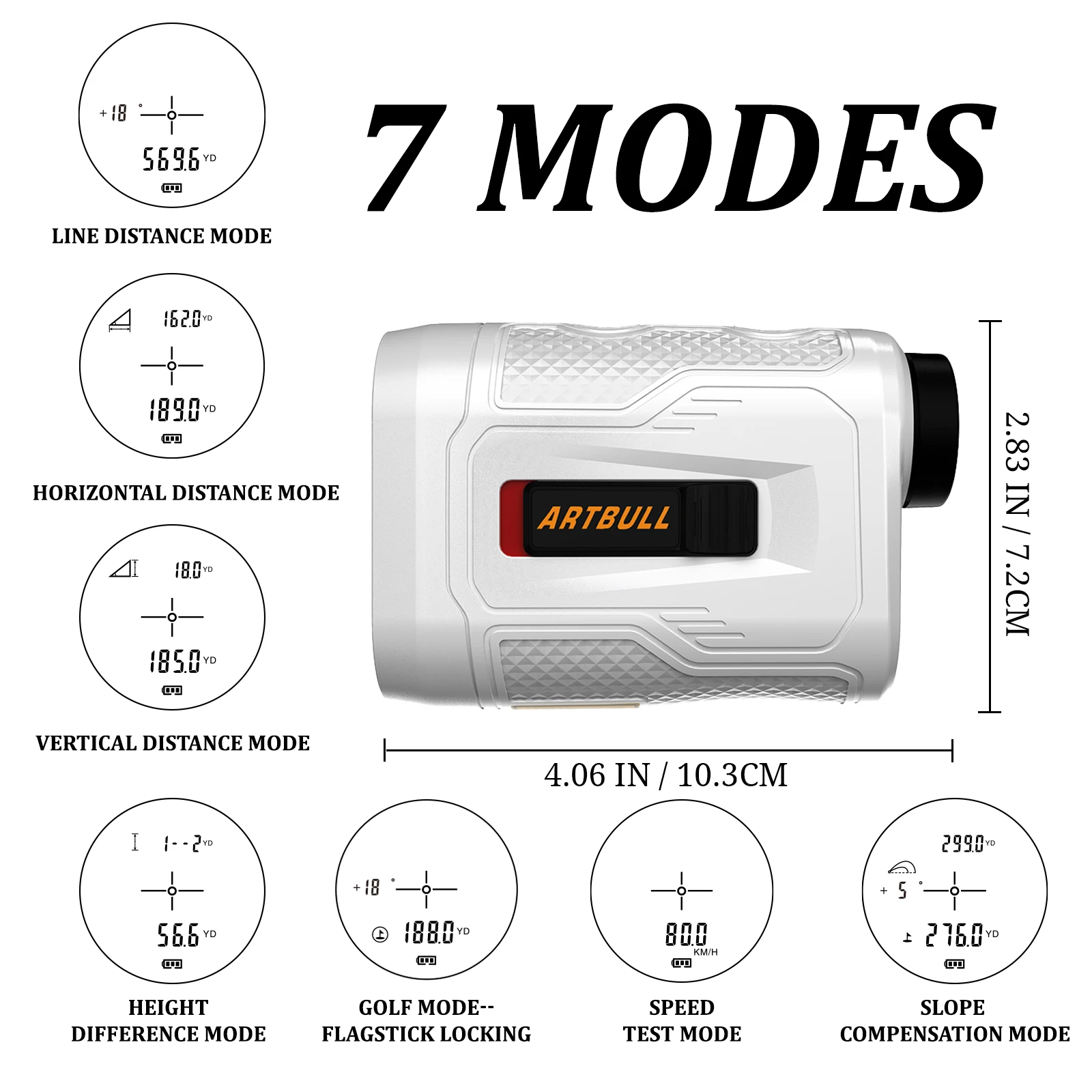 650m Rechargeable Slope Adjusted Flag-Lock Vibration Laser Distance Meter Outdoor Golf Range Finder Magnetic