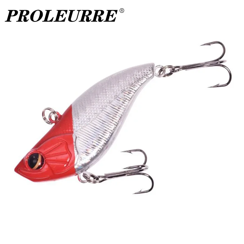 1 Pc Sinking Vib Fishing Lure 6cm 14g Vibration Trolling Wobblers Plastic Artificial Hard Bait with Hooks for Bass Pike Tackle