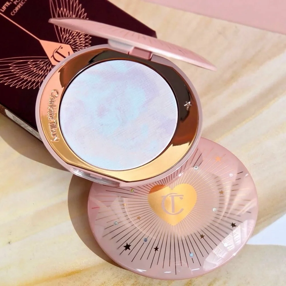 Charlotte Tilbury Airbrush Flawless Finish Smoothing Pore-blurring Makeup CT Limited Edition Silver Disk Setting Powder Cosmetic