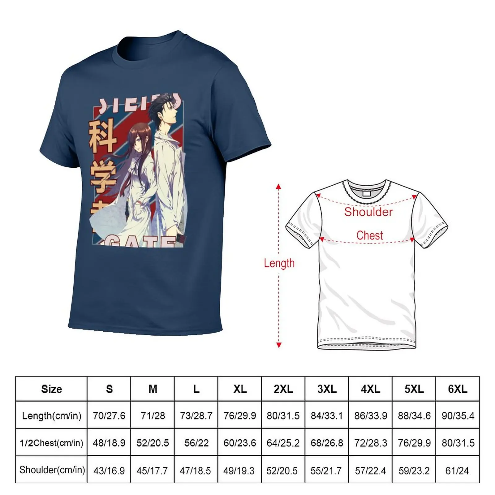 Rintarou Okabe and Kurisu Makise Steins Gate Shutainzu Gēto Zero Anime design| Gift T-Shirt Blouse mens graphic t-shirts