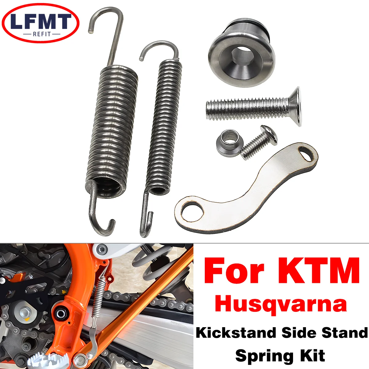 

Motocross Kickstand Side Stand Springs Kit For Husqvarna FE TE FX TX For KTM EXC EXCF XC XCF XCW SX SXF Six Days 2008-2022 2023