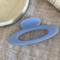 1PC Jelly Hollow Shark Clip, Light Blue Mint Green Large Hair Claw, Elegant Women Summer Daily Fashion Hair Accessories - Image 4