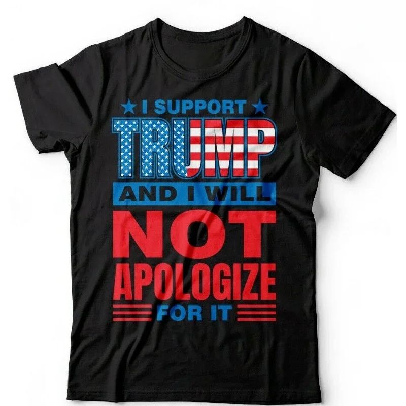 I Stand with Trump US Flag Support Trump 2024 Vintage T-shirt Political Tee Shirt 2024 Campaign Trump Re-election T-shirts