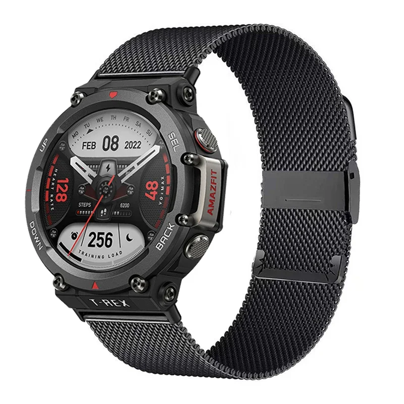 Ремешок для часов Amazfit T REX 2, ремешок из нержавеющей стали для Amazfit T Rex Pro/T-Rex, металлический браслет Amazfit T-Rex 2, ремешок amazfit text Bands