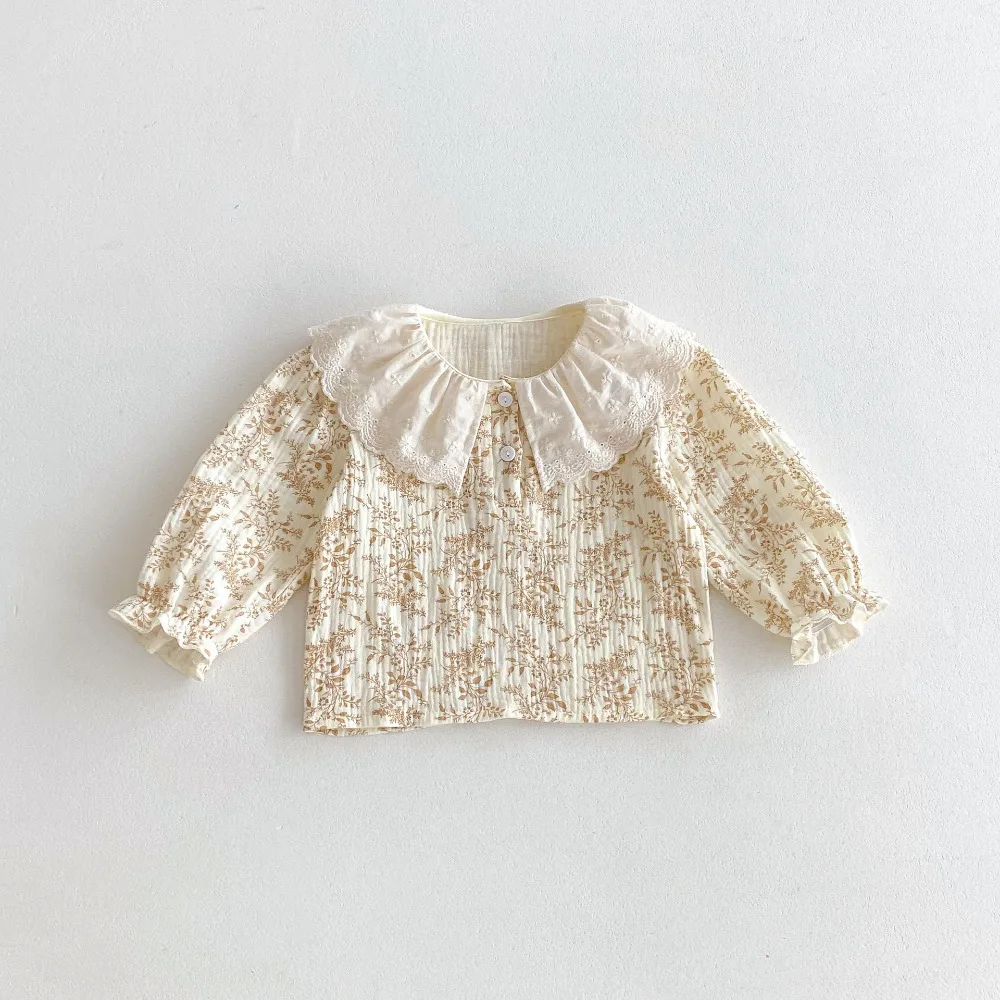 Long Sleeve Flower Shirt+Suspender Shorts 2PCS Outfits Clothes Baby Girl Clothing Set 0-2Years Cute Newborn Princess