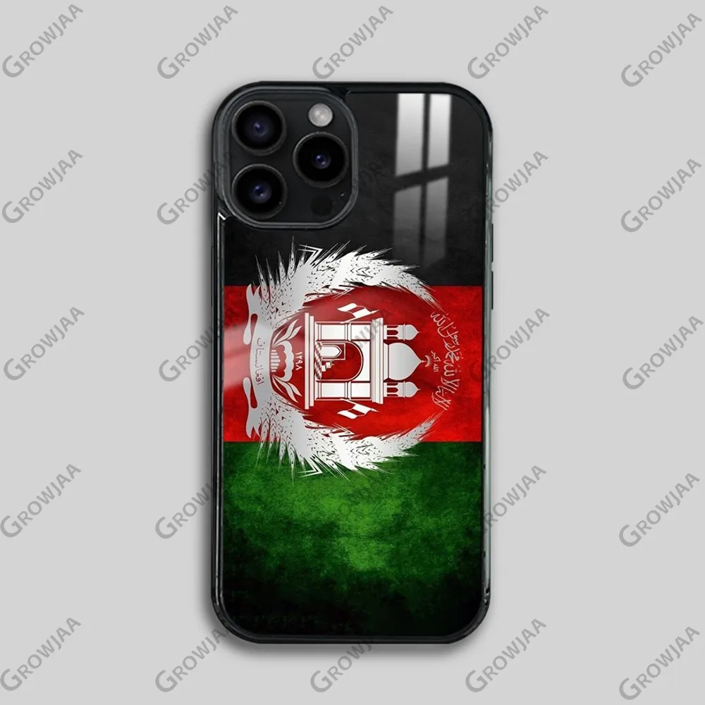 Afghan Afghanistan Flag Luxury Phone Case For iPhone 16 15 14 13 12 11 Pro Max Plus Mini New Magsafe Mirror Wireless Magnetic Co