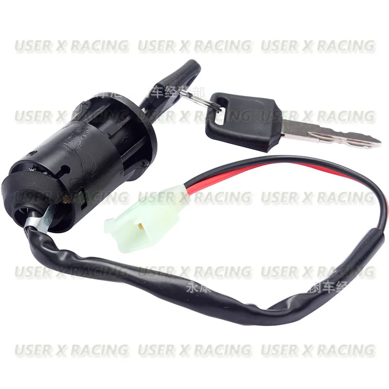 USERX Universal Motorcycle Ignition switch door lock key 2 pins  for 50cc 70cc 90cc 110cc 150cc 250cc Kazuma Tank Roketa Honda