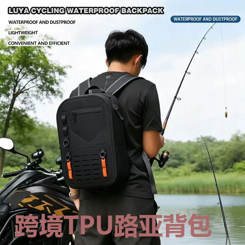 New Style Unisex Outdoor Waterproof Fishing Rod Bag Large Capacity Shoulder Crossbody Backpack Multi-function Waist Pack