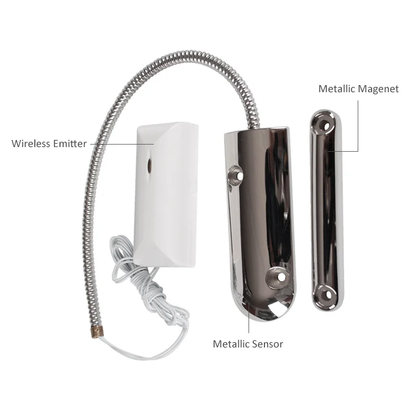 Imagem -04 - Interruptor de Contato Magnético do Sensor da Porta de Rolamento de 433mhz 868mhz com Fio da Caixa de Metal para o Host de Alarme de Foco St-vgt Ha-vgw St-iiib