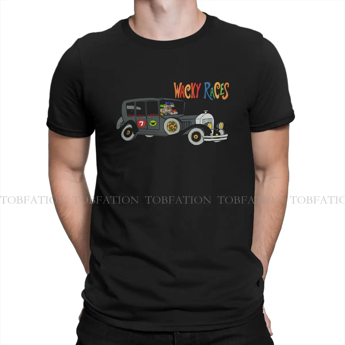 Car Unique TShirt Wacky Races Casual T Shirt 100% Cotton Summer Stuff For Adult